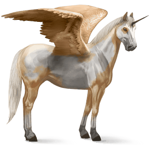 unicorn de călărit cu aripi paint horse murg bălţat