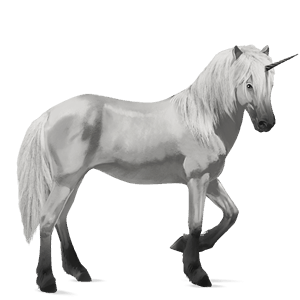 unicorn de călărit negru